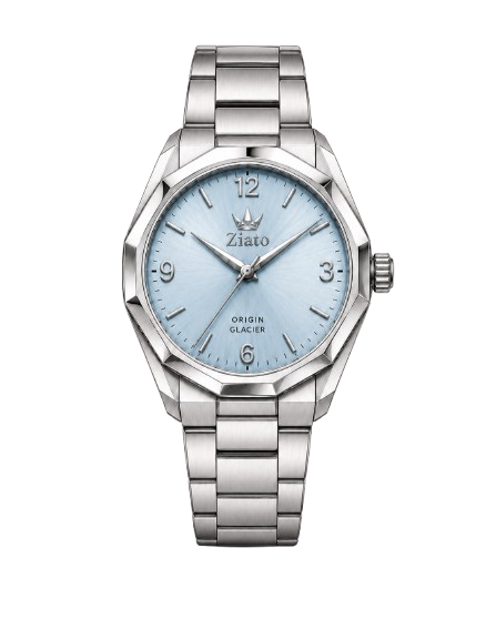 Ziato Origin Glacier Uhr mit hellblauem Zifferblatt